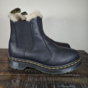 Dr Martens 2976 Leonore Womens Size 6 Leather Chelsea Boots Black Lined
